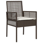 Garten Essgruppe 5 pcs Braun Poly-Rattan