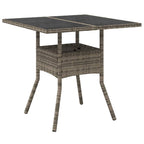 Garten Essgruppe 5 pcs Grau Poly-Rattan