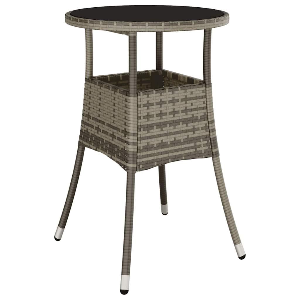 Garten Essgruppe 5 pcs Grau Poly-Rattan