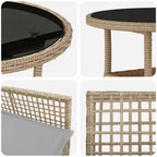 Garten Essgruppe 5 pcs Beige Poly-Rattan