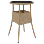 Garten Essgruppe 5 pcs Beige Poly-Rattan