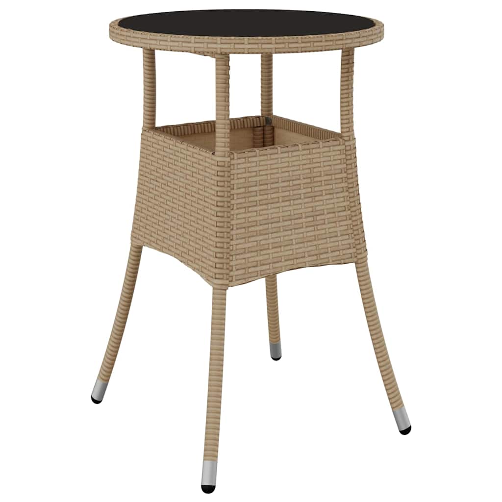 Garten Essgruppe 5 pcs Beige Poly-Rattan