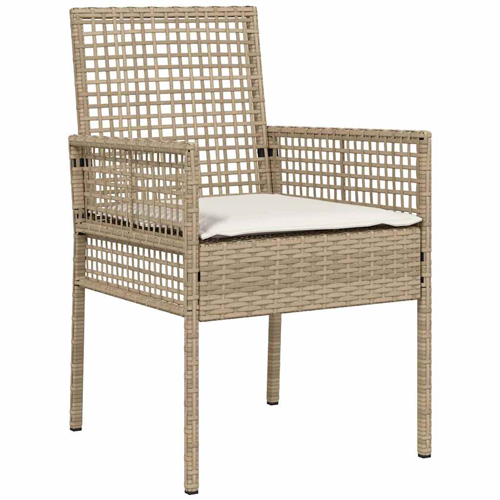 Garten Essgruppe 5 pcs Beige Poly-Rattan