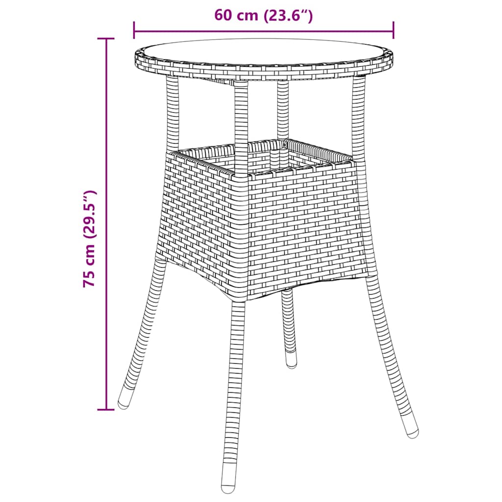 Garten Essgruppe 5 pcs Beige Poly-Rattan
