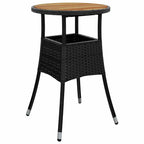 Garten Essgruppe 5 pcs Schwarz Poly-Rattan