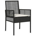 Garten Essgruppe 5 pcs Schwarz Poly-Rattan