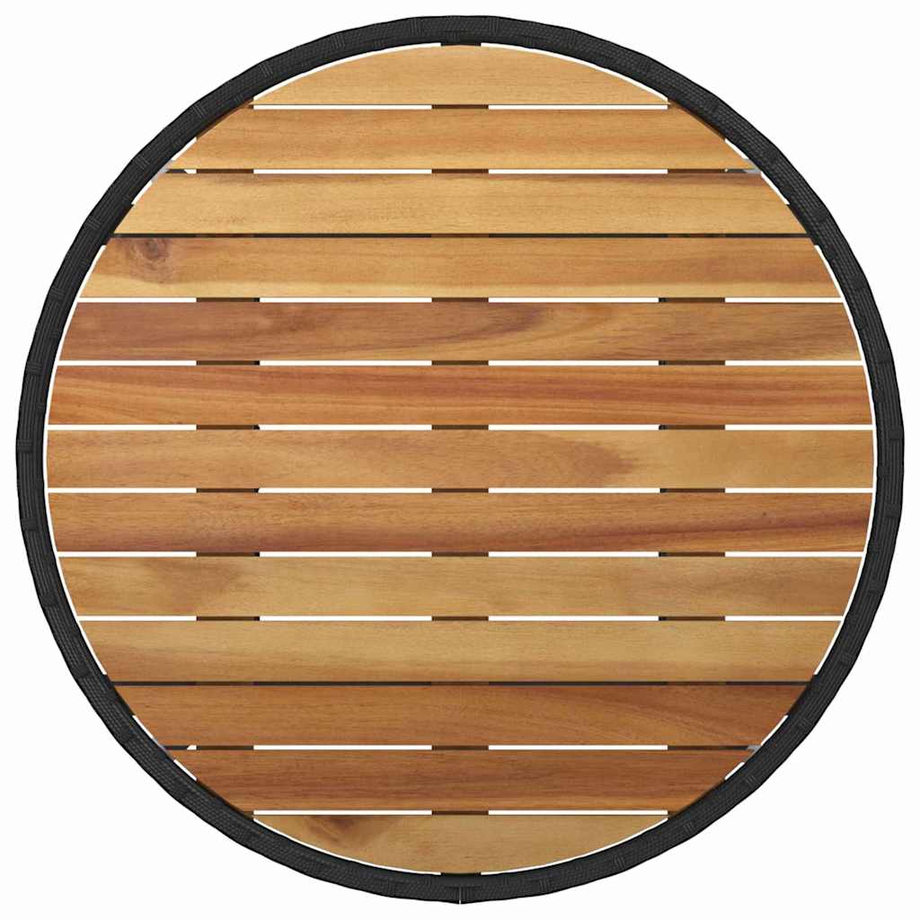Garten Essgruppe 5 pcs Schwarz Poly-Rattan