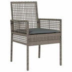 Garten Essgruppe 5 pcs Grau Poly-Rattan