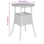 Garten Essgruppe 5 pcs Grau Poly-Rattan