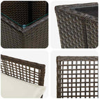 Garten Bistro Set 3 pcs Braun Poly-Rattan