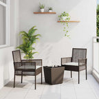 Garten Bistro Set 3 pcs Braun Poly-Rattan