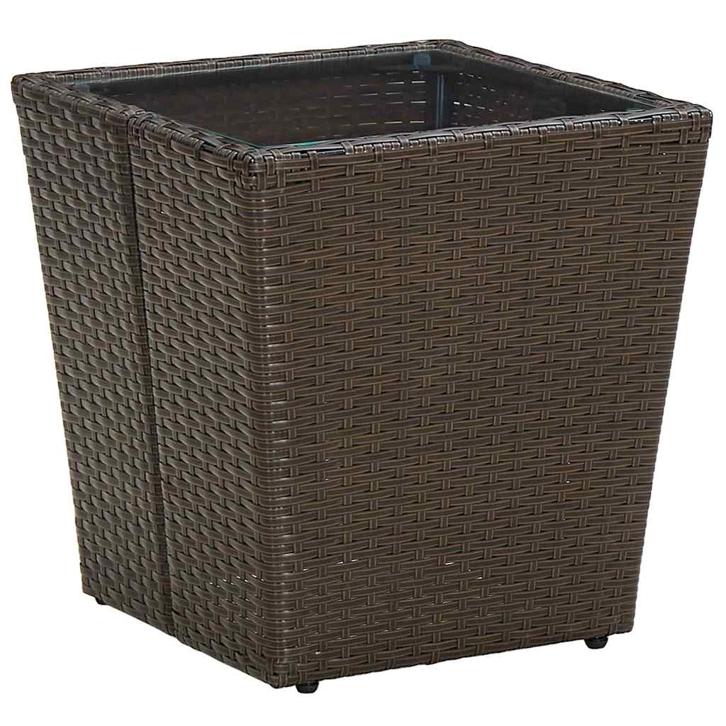 Garten Bistro Set 3 pcs Braun Poly-Rattan