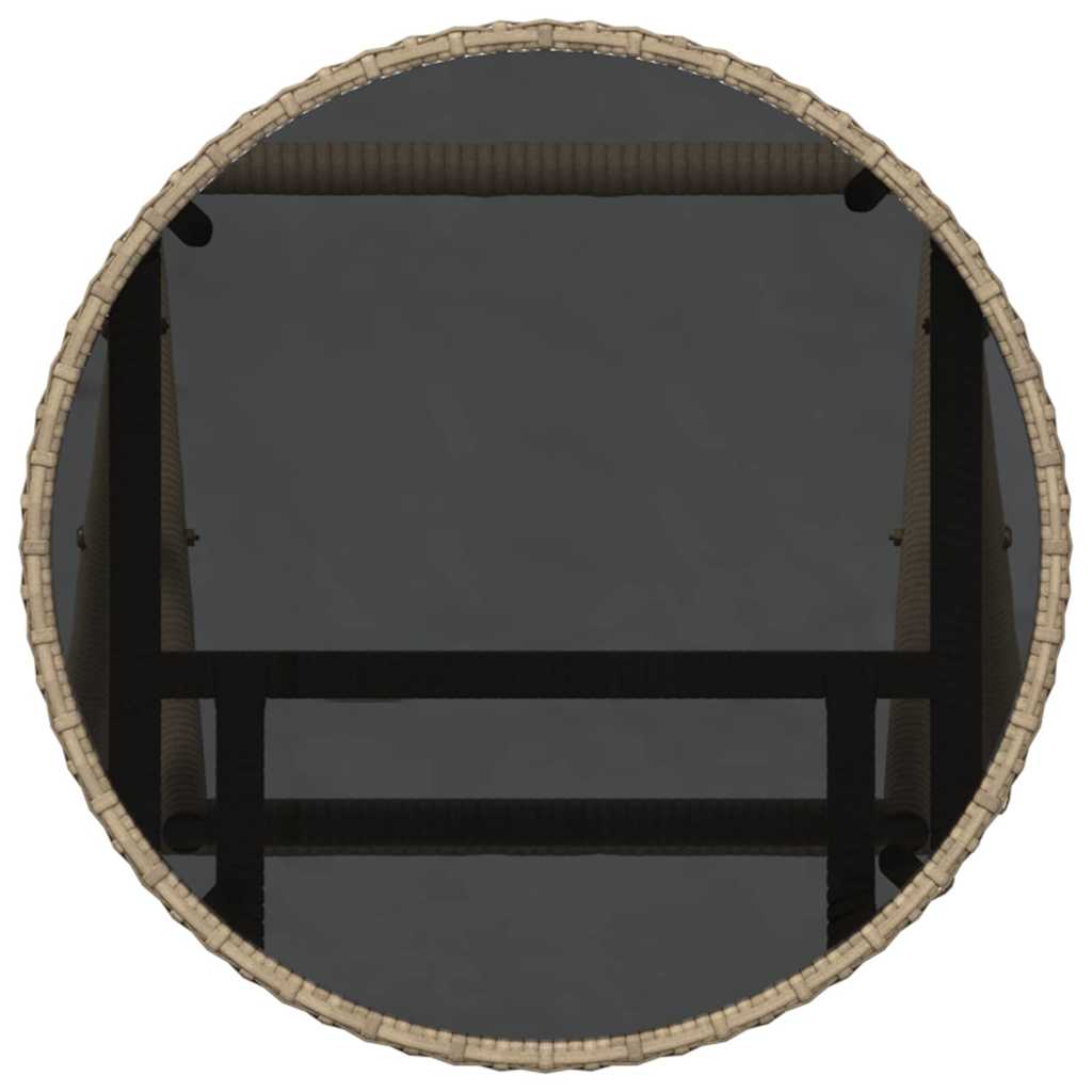 Garten Bistro Set 3 pcs Beige Poly-Rattan