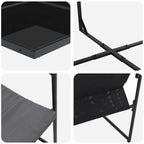 Garten Essgruppe 9 pcs Schwarz Stahl