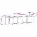Garten Essgruppe 13 pcs Schwarz Stahl