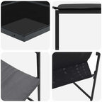 Garten Essgruppe 9 pcs Schwarz Stahl