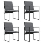 Garten Essgruppe 9 pcs Schwarz Stahl