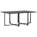 Garten Essgruppe 11 pcs Schwarz Stahl