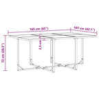 Garten Essgruppe 11 pcs Schwarz Stahl