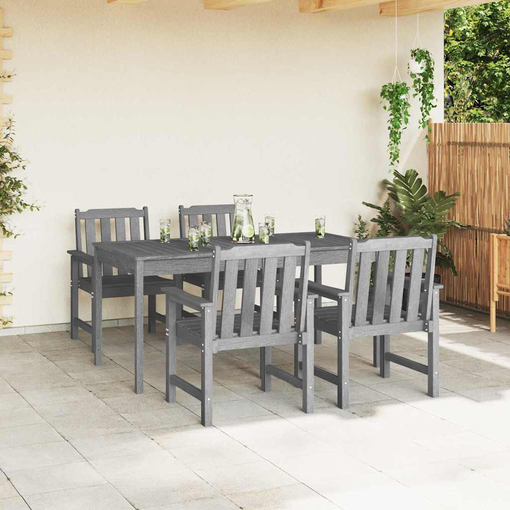 Gartenstuhl 4 pcs Hellgrau 65,5 x 59 x 88 cm Polyethylen