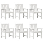 Gartenstuhl 6 pcs Weiß 65,5 x 59 x 88 cm Polyethylen