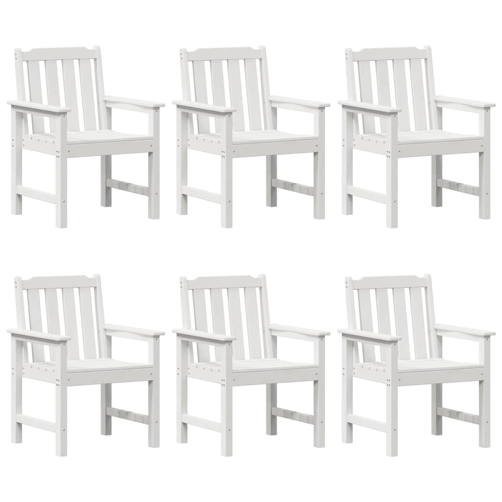 Gartenstuhl 6 pcs Weiß 65,5 x 59 x 88 cm Polyethylen