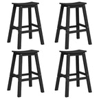Garten Bar Set 4 pcs Schwarz HDPE