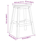 Garten Bar Set 4 pcs Schwarz HDPE