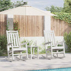 Schaukelstuhl 2 pcs Weiß 92 x 70 x 108 cm Polyethylen