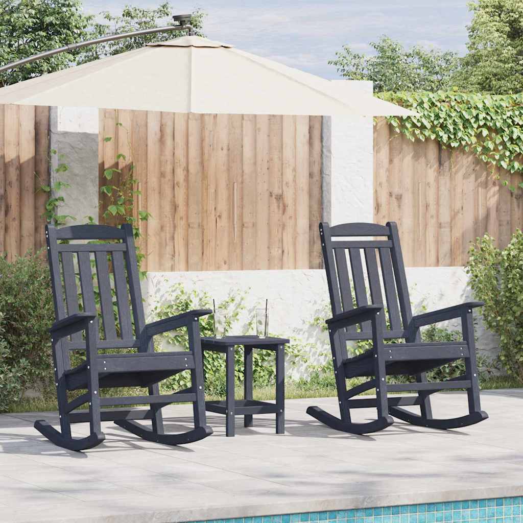 Schaukelstuhl 2 pcs Marineblau 92 x 70 x 108 cm Polyethylen