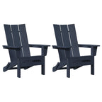 Gartenstuhl 2 pcs Marineblau 80,5 x 74,5 x 92 cm Polyethylen