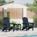 Gartenstuhl 2 pcs Marineblau 82 x 74 x 92 cm Polyethylen