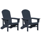 Gartenstuhl 2 pcs Marineblau 82 x 74 x 92 cm Polyethylen