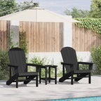 Gartenstuhl 3 pcs Schwarz Polyethylen