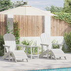 Gartenstuhl 3 pcs Weiß Polyethylen