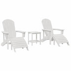 Gartenstuhl 3 pcs Weiß Polyethylen