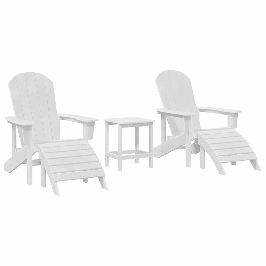 Gartenstuhl 3 pcs Weiß Polyethylen