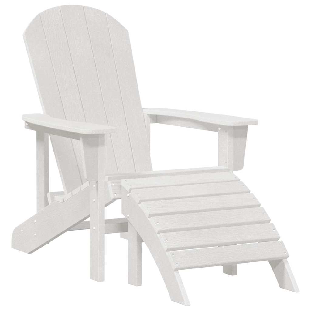 Gartenstuhl 3 pcs Weiß Polyethylen