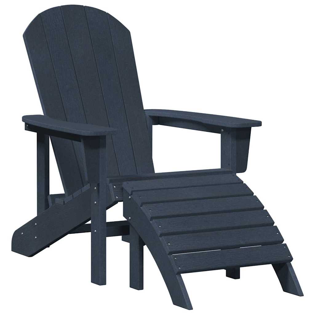 Gartenstuhl 3 pcs Marineblau Polyethylen