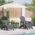 Gartenstuhl 3 pcs Hellgrau Polyethylen