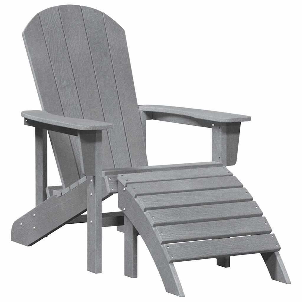 Gartenstuhl 3 pcs Hellgrau Polyethylen