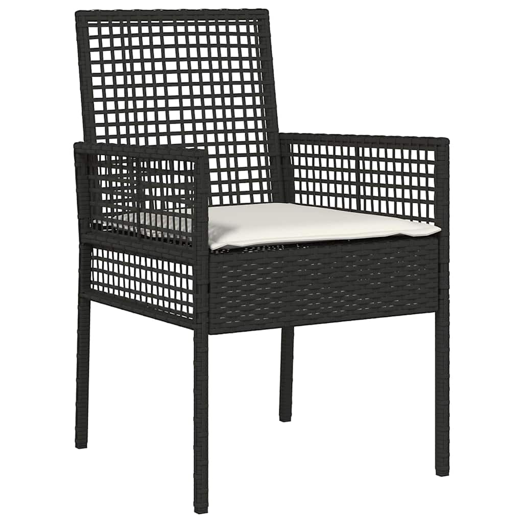 Gartenstuhl 2 pcs Schwarz 55 x 53 x 85 cm Poly-Rattan