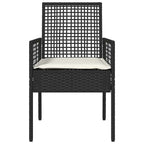 Gartenstuhl 2 pcs Schwarz 55 x 53 x 85 cm Poly-Rattan