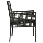 Gartenstuhl 2 pcs Schwarz 55 x 53 x 85 cm Poly-Rattan