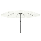 Garten-Sonnenschirm Sand 394 x 394 x 248 cm Polyester und Stahl