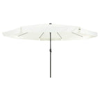 Garten-Sonnenschirm Sand und Anthrazit 395 x 395 x 245 cm