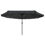 Garten-Sonnenschirm Anthrazit 395 x 395 x 245 cm Polyester