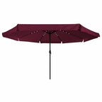 Garten-Sonnenschirm Bordeauxrot 395 x 395 x 245 cm Polyester