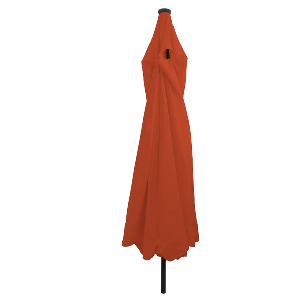 Garten-Sonnenschirm Terrakotta 395 x 395 x 245 cm Polyester