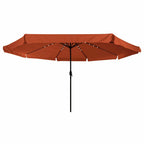 Garten-Sonnenschirm Terrakotta 395 x 395 x 245 cm Polyester